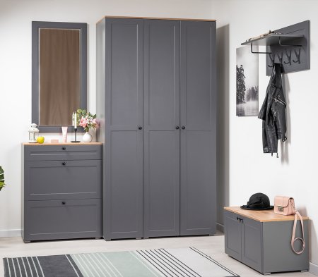 Остин Вешалка 15.12 (Графит / Дуб вотан)