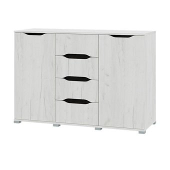 Вега комод 1200 (Дуб крафт белый)