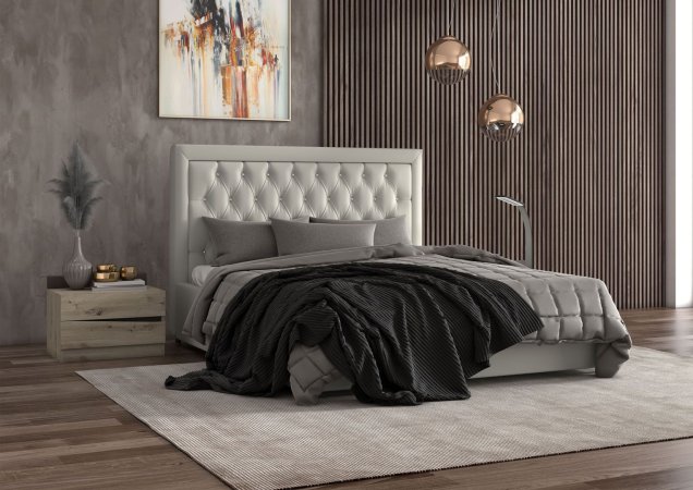 Мартина кровать 160х200 + металлокаркас + подъемный механизм (Белый)