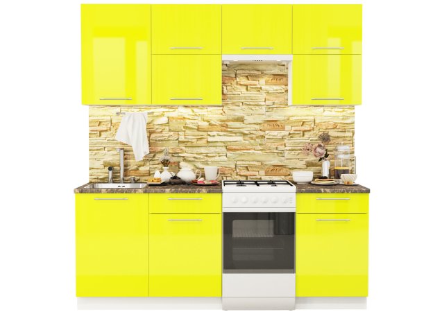 Модульная кухня Олива глянец (Глянец лайм)