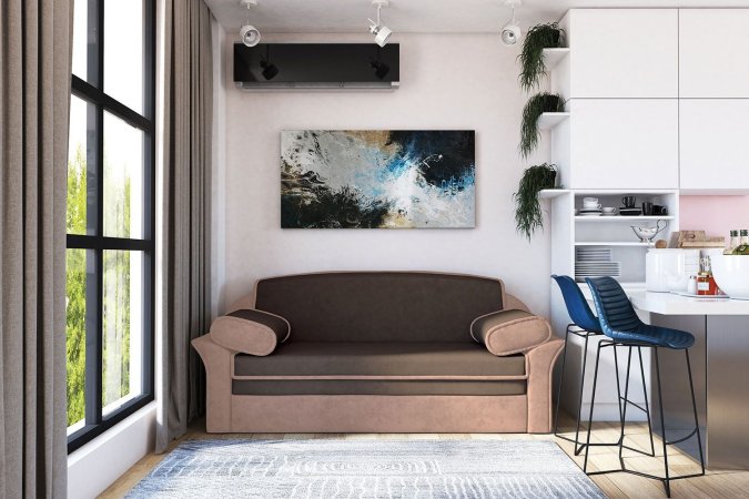 Диван Рик 1400 (Пудра/Капучино)