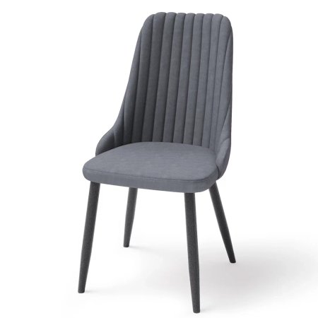 Стул Манхеттен (конус 32 черный матовый) (Велюр В-21)