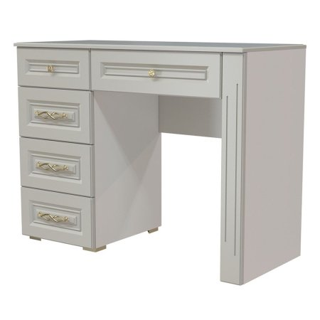 Олимп (ЛАК) спальный гарнитур стол туалетный (макияжный) (Холодный серый/Фисташковый)