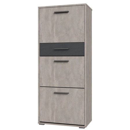 Астрид прихожая тумба для обуви индиго (Бетонный камень/ Металл Бруклин)