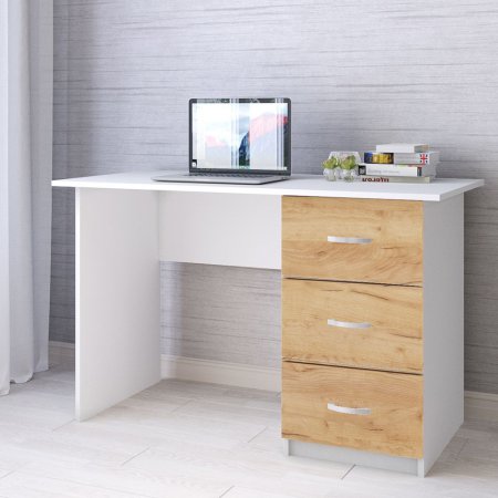 Стол письменный Сити 1 (Крафт золотой/Белый)