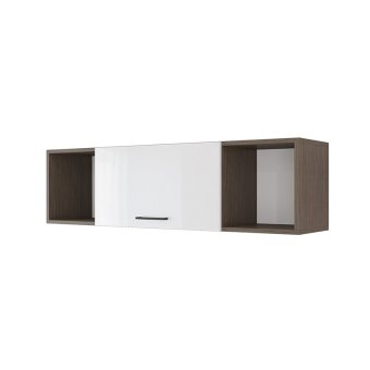 Ненси полка 1200 (Венге/Белый глянец)