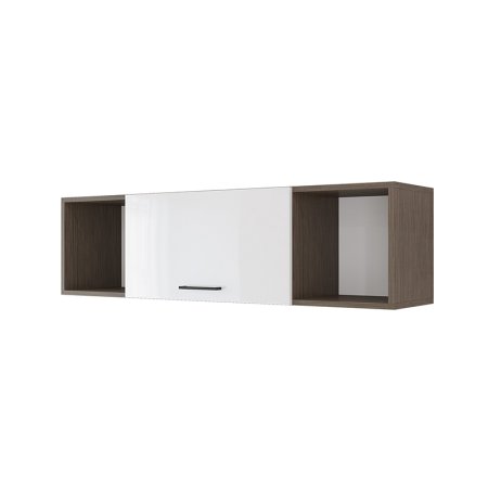 Ненси полка 1200 (Венге/Белый глянец)