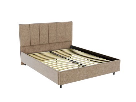 Кровать Мелоди КР02-160 + ортопедическое основание (Бежевый)