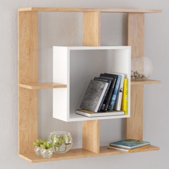 Полка навесная ПН-1 (Гикори рокфорд/Белый)