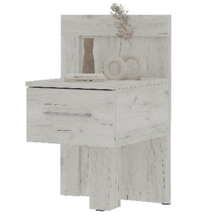 Гранд тумба прикроватная (дуб крафт белый) (снято с производства)