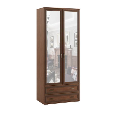 Ливорно шкаф 2 ств. с зеркалом ЛШ-23 (Орех донской)