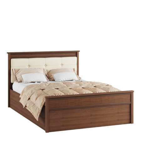 Ливорно кровать ЛКР-1 140х200 (Орех донской, Настил ЛДСП)