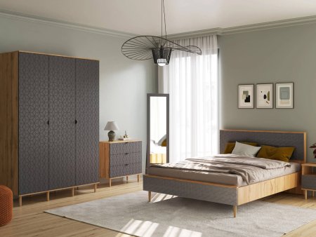 Калгари спальня зеркало напольное (Графит Р-810 / Прозрачный лак)