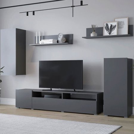 Гостиная Лира ЛДСП (Серый графит/Серый графит)