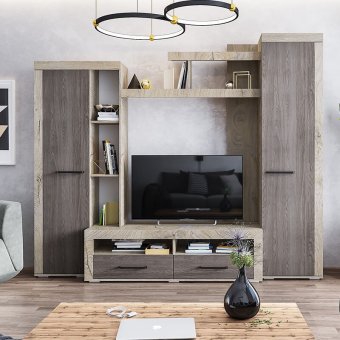 Гостиная Марсель 4 (дуб эндгрейн/анкор темный)