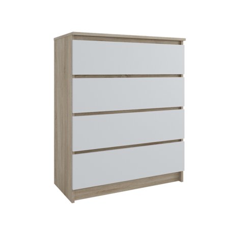 Мори комод МК 800.4 (Сонома/Белый)