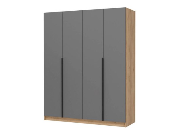 Лион ШК-03 Шкаф 4 ств (Крафт золотой / Графит)