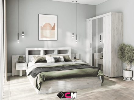 Спальня Гранд комплект 1 (дуб крафт белый)