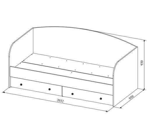 Лавис Диван-кровать ДКД 2000.1 (белый / белый софт) (Грей софт)