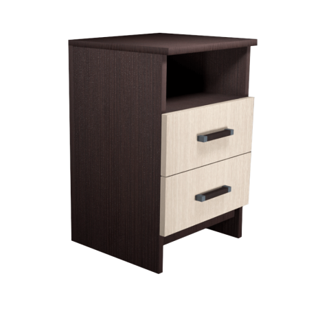 Тумба прикроватная №2 (2 ящика) (новые нап) (Венге/Белфорд)
