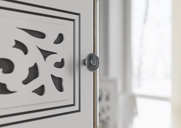 Мадлен тумба прикроватная (Сонома светлый/ матовая Ясень белый Эмаль Ф/п - Серебро)