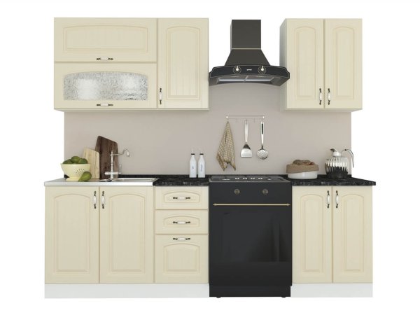 Кухня Равенна Фаби 2,0м № 1 со столешницей (Ваниль )