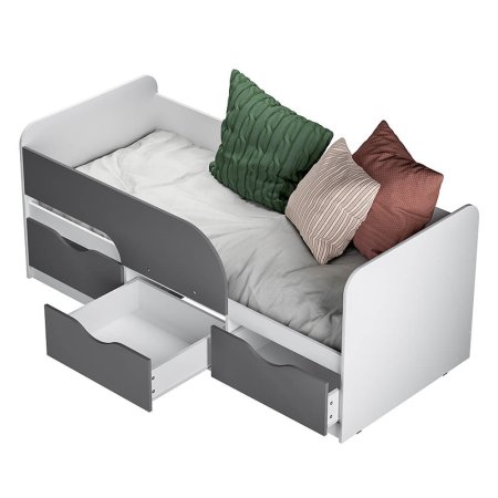 Кровать 0,9 м Стандарт КР-22 80х186 см (белый/F02)