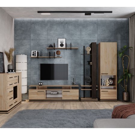 Модена полка навесная МН-1 (Венге/Гикори рокфорд)