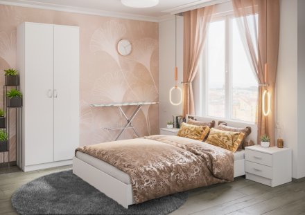 Ронда спальня комплект 2 (белый)