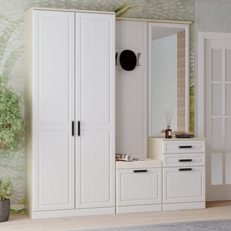 Венеция-1 Секция-3 Шкаф 2 ств. (Сонома/Белый)