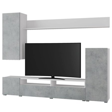 Гостиная Лира ЛДСП (Белый/Бетон)