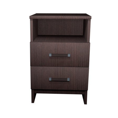 Тумба прикроватная №2 (2 ящика) (новые нап) (Венге)