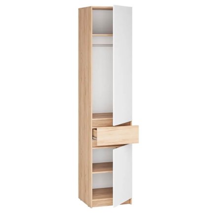 Стоуби шкаф ШК-500 (Дуб Крафт Золотой/Белый Глянец)