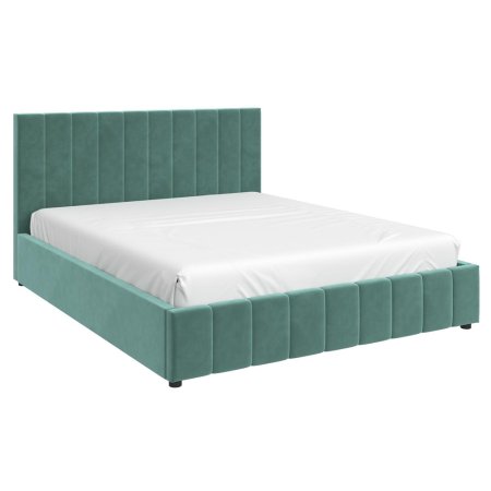 Нельсон Вертикаль кровать 160х200 + металлокаркас + подъемный механизм (Бирюза)