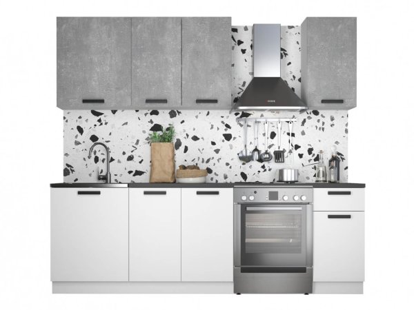 Кухня Ника Нео 1,8м (Ателье светлый/Белый)