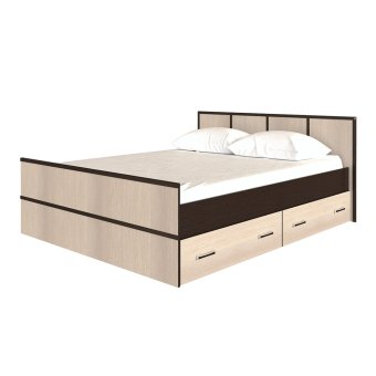 Сакура кровать 160х200 light  без настила (снято с производства) (Венге/Лоредо)