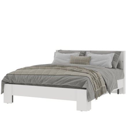 Хелен кровать КР 03 160х200 с ламелями (Белый)