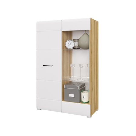 Ненси стеллаж (Крафт золотой/Белый глянец)