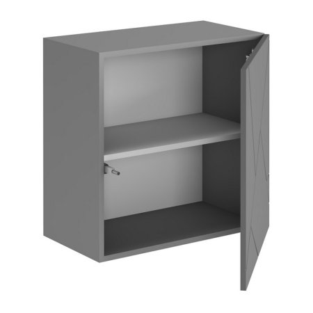 Гранж Шкаф навесной ШН-002 (Серый шифер/графит софт)