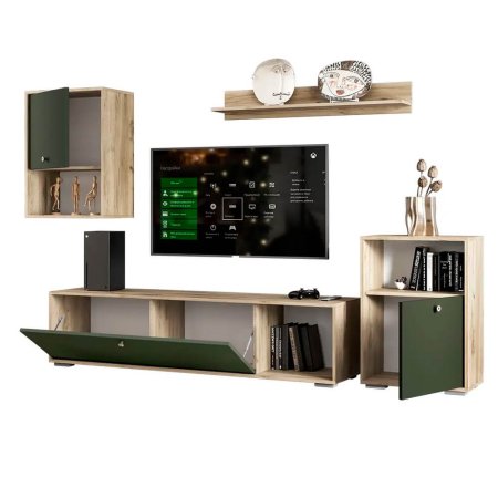 Нанси тумба ТБ-1600 (дуб крафт серый/софт пихтовый зеленый)