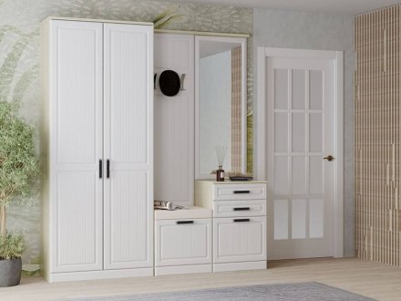 Венеция-1 прихожая комплект 2 (Сонома / Белое дерево)