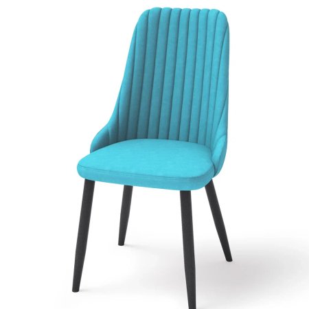 Стул Манхеттен (конус 32 черный матовый) (Велюр В-26)