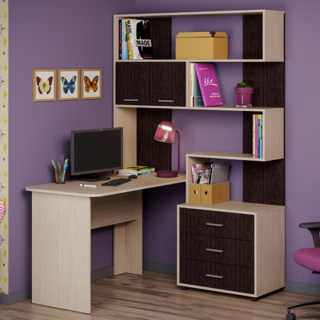 Уголок школьника Паскаль СТ 103 (Корпус дуб молочный/корпус венге)
