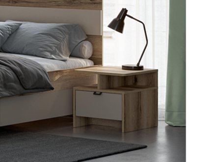 Калипсо тумба прикроватная (Делано светлый/сатин) ЦРК.КЛС.04