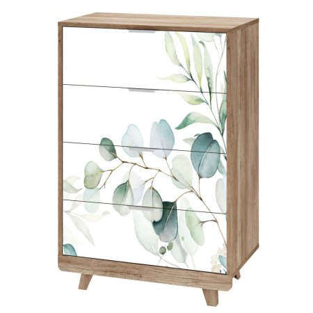 Комод Мегаполис КМ-02 (Дуб каньон/фотопечать "Эвкалипт")