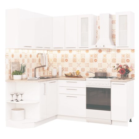 Модульная кухня Олива глянец (Глянец белый)