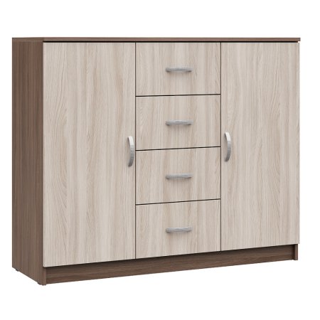 Басса комод КМ 555-М 4 ящика 2 створки (Шимо комби)