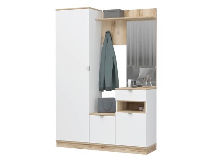 Юкки ПР 1400 Прихожая (Белый / Дуб делано)