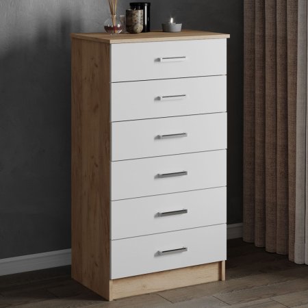 Комод Катрин 4 (Крафт золотой/Белый)