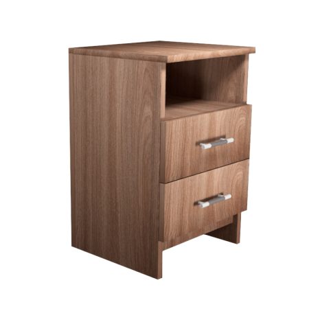 Тумба прикроватная №2 (2 ящика) (новые нап) (Шимо темный)